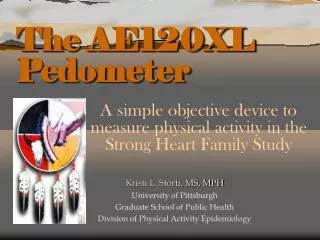 The AE120XL Pedometer