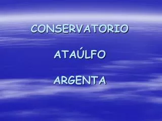 conservatorio ata lfo argenta
