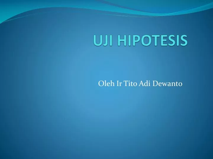 uji hipotesis