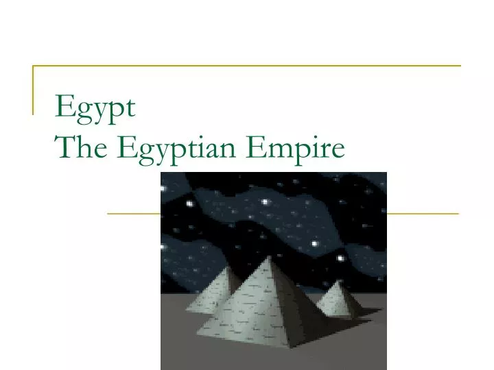 egypt the egyptian empire
