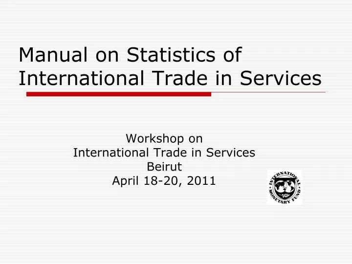manual on statistics of international trade in services