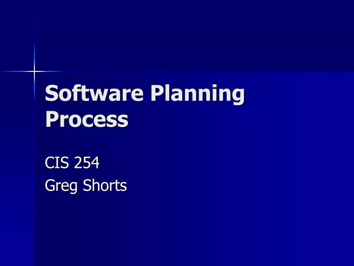 software planning process