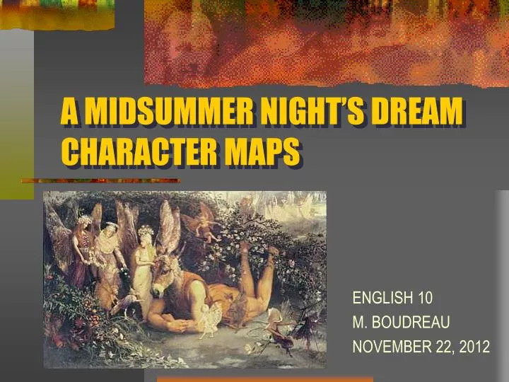 a midsummer night s dream character maps