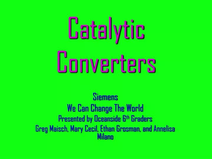 catalytic converters
