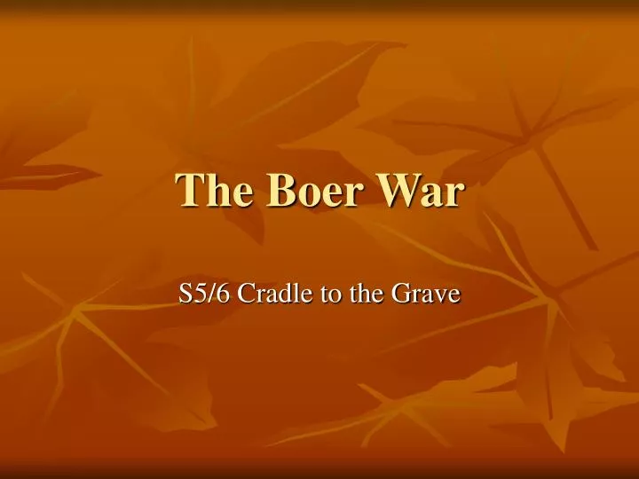 the boer war