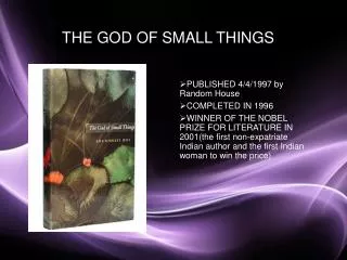THE GOD OF SMALL THINGS