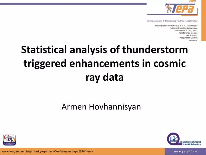 statistical analysis of thunderstorm triggered enhancements in cosmic ray data