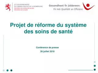 projet de r forme du syst me des soins de sant