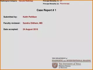 Case Report # 1