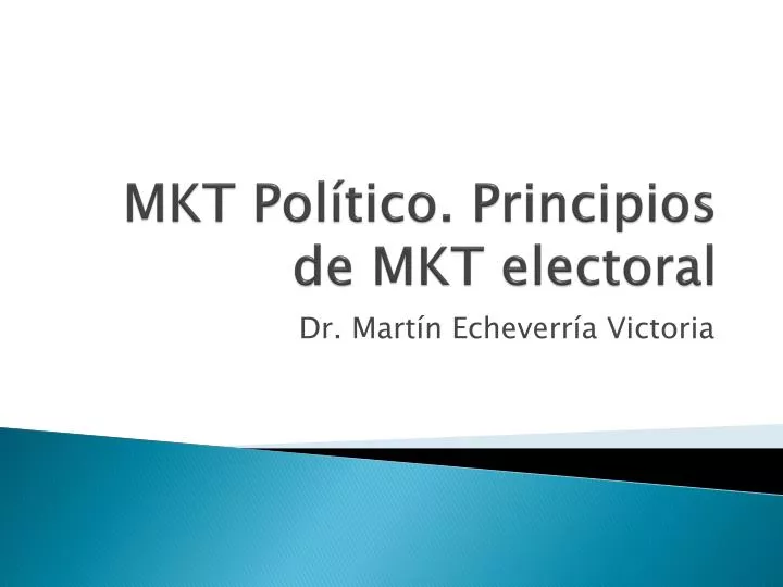 mkt pol tico principios de mkt electoral