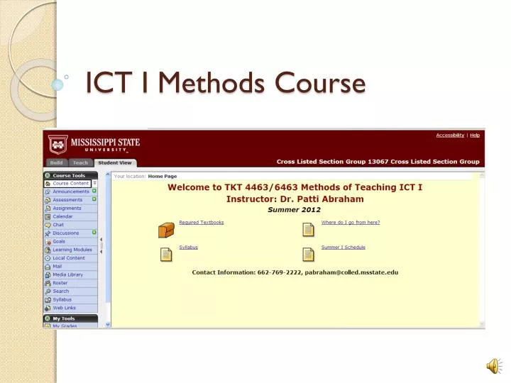 ict i methods course