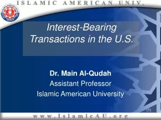 Interest-Bearing Transactions in the U.S.