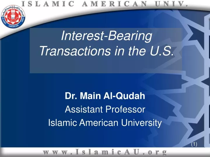 interest bearing transactions in the u s