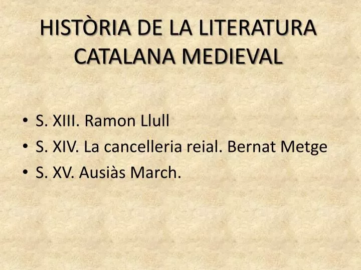 hist ria de la literatura catalana medieval