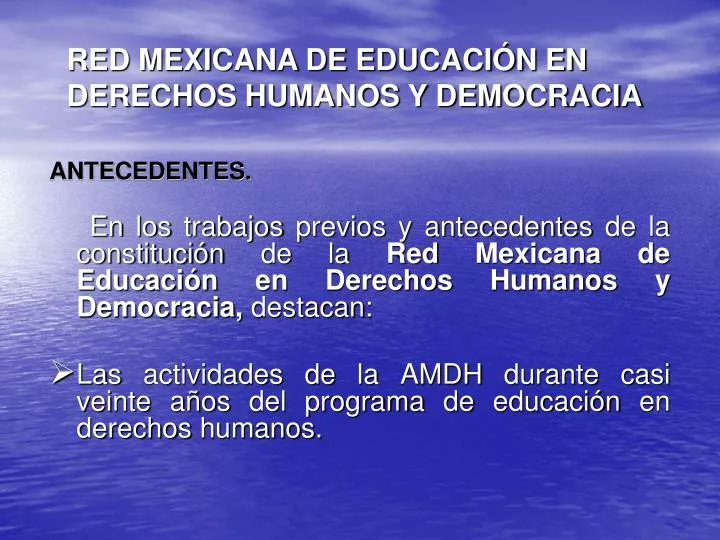 red mexicana de educaci n en derechos humanos y democracia