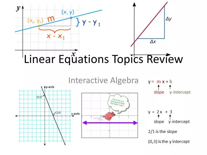 linear equations topics review