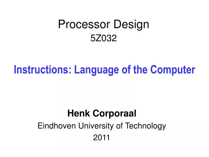 processor design 5z032