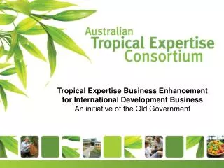 Tropical Expertise Business Enhancement for International Development Business
