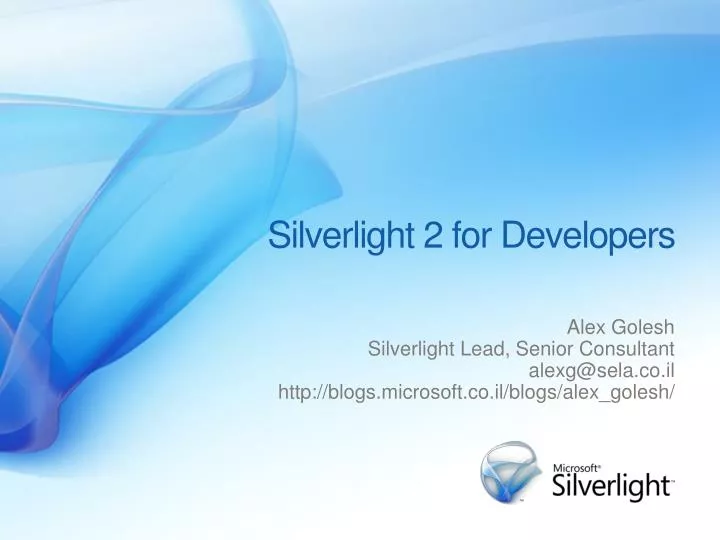 silverlight 2 for developers
