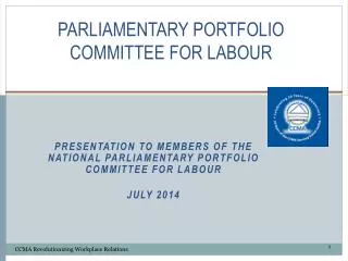 PARLIAMENTARY PORTFOLIO COMMITTEE FOR LABOUR