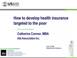 How to develop health insurance targeted to the poor