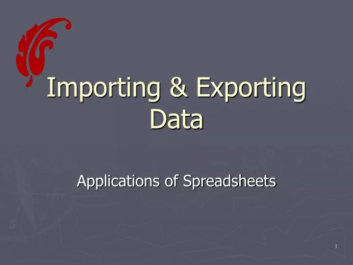 importing exporting data