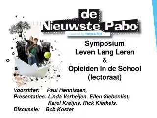 symposium leven lang leren opleiden in de school lectoraat