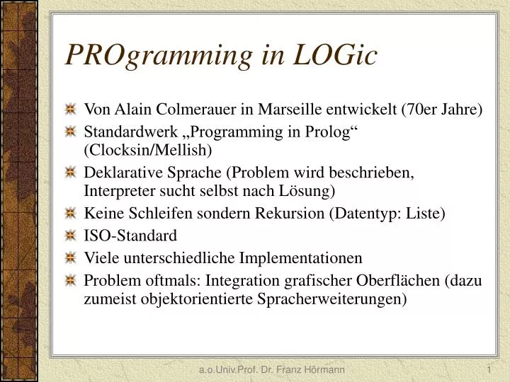 programming in logic