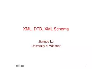 XML, DTD, XML Schema