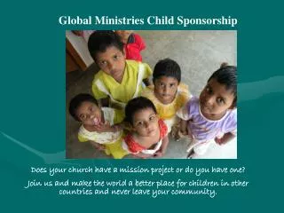 Does your church have a mission project or do you have one?