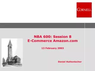 NBA 600: Session 8 E-Commerce Amazon 13 February 2003