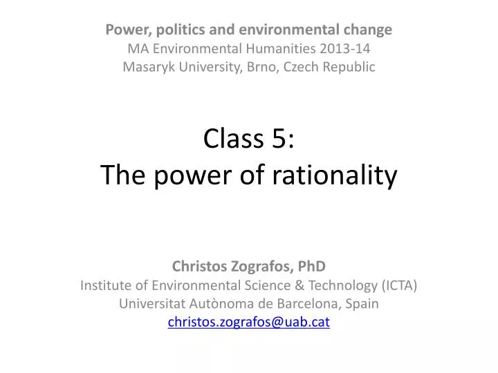 class 5 the power of rationality