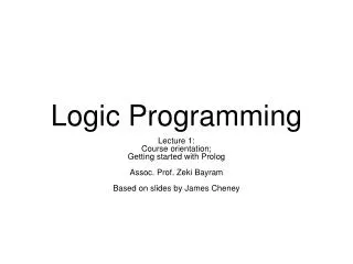 Logic Programming