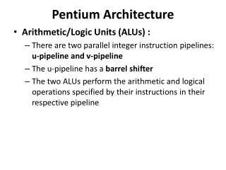 Pentium Architecture