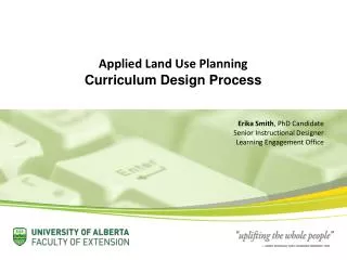 Applied Land Use Planning Curriculum Design Process