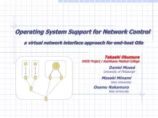 Operating System Support for Network Control a virtual network interface approach for end-host OSs