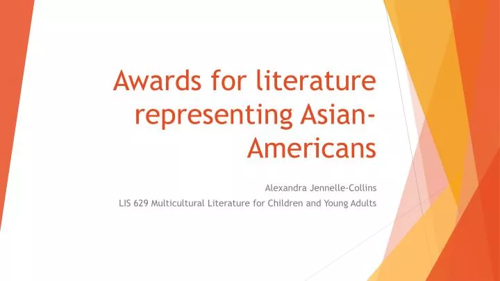 awards for literature representing asian americans