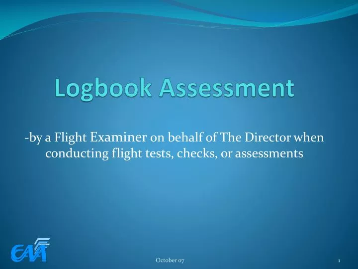 logbook assessment