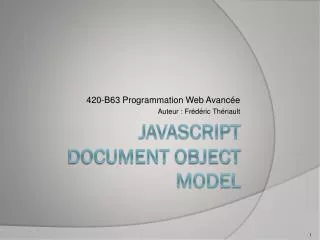 420 b63 programmation web avanc e auteur fr d ric th riault