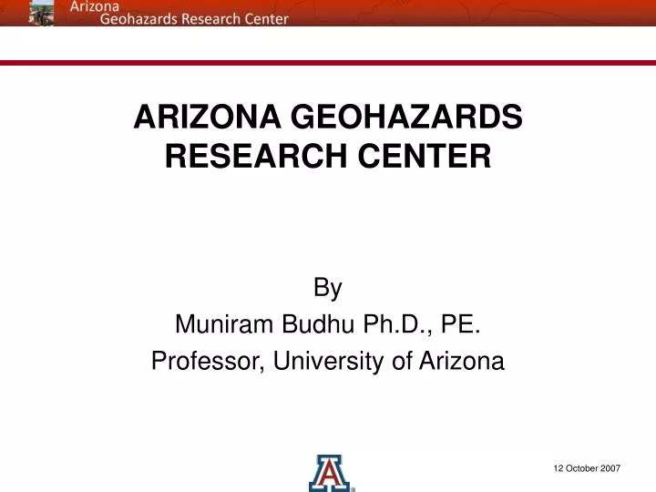 arizona geohazards research center