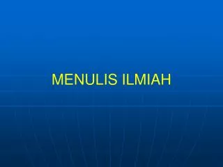 menulis ilmiah