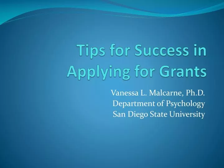 tips for success in applying for grants