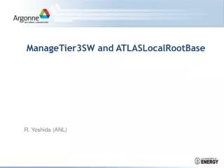 ManageTier3SW and ATLASLocalRootBase