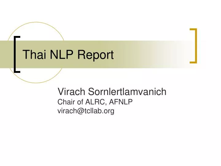 thai nlp report