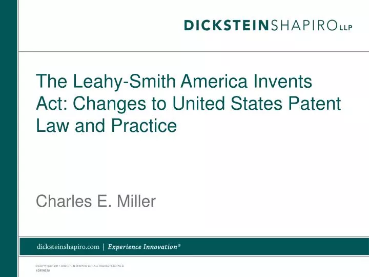 the leahy smith america invents act changes to united states patent law and practice
