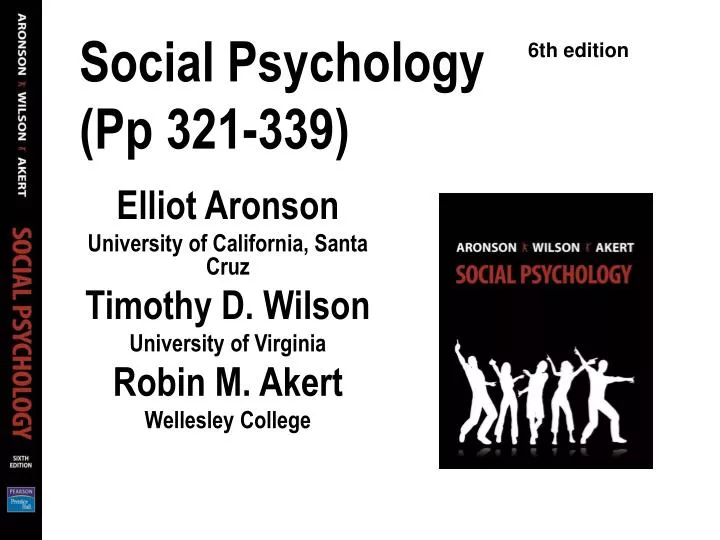 social psychology pp 321 339