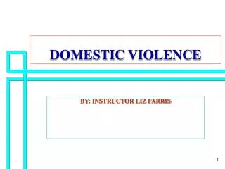 DOMESTIC VIOLENCE