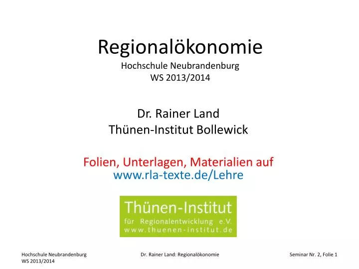 regional konomie hochschule neubrandenburg ws 2013 2014