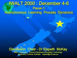 IWALT 2000 : December 4-6 Panel-1: Asynchronous Learning Process Dynamics