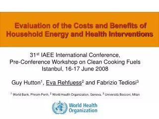 Evaluation of the Costs and Benefits of Household Energy and Health Interventions